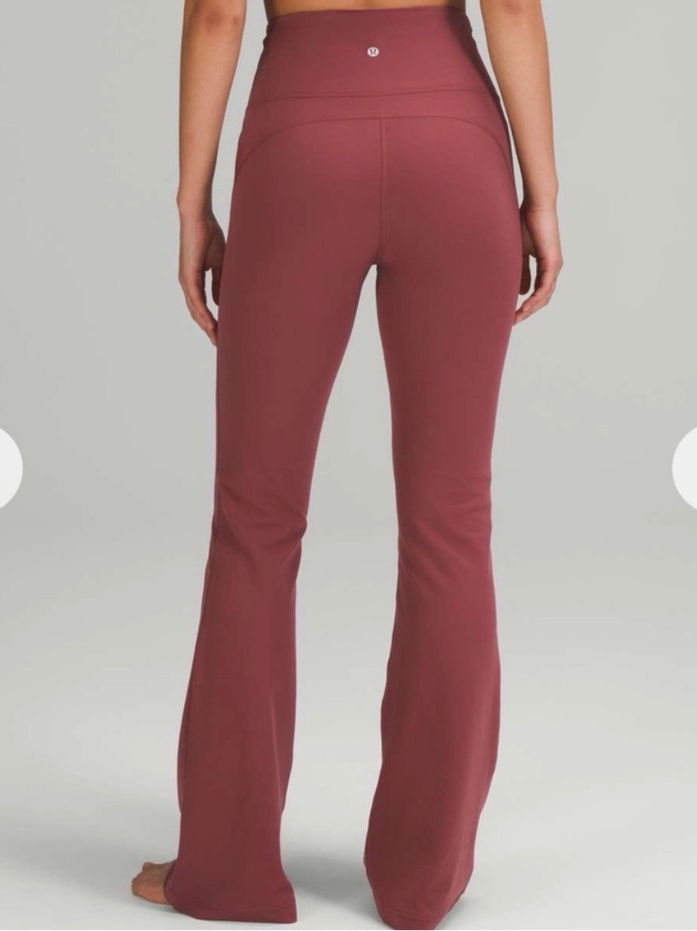 Lululemon Groove Super-High-Rise Flared Pant Nulu Mauve Color Size 12